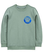 Kid Smiley Face Pullover Sweatshirt, image 1 of 3 slides