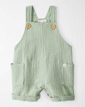 Baby Organic Cotton Gauze Shortalls, 