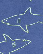 Baby 4-Piece Shark Surfboard 100% Snug Fit Cotton Pajamas - Blue, image 3 of 4 slides