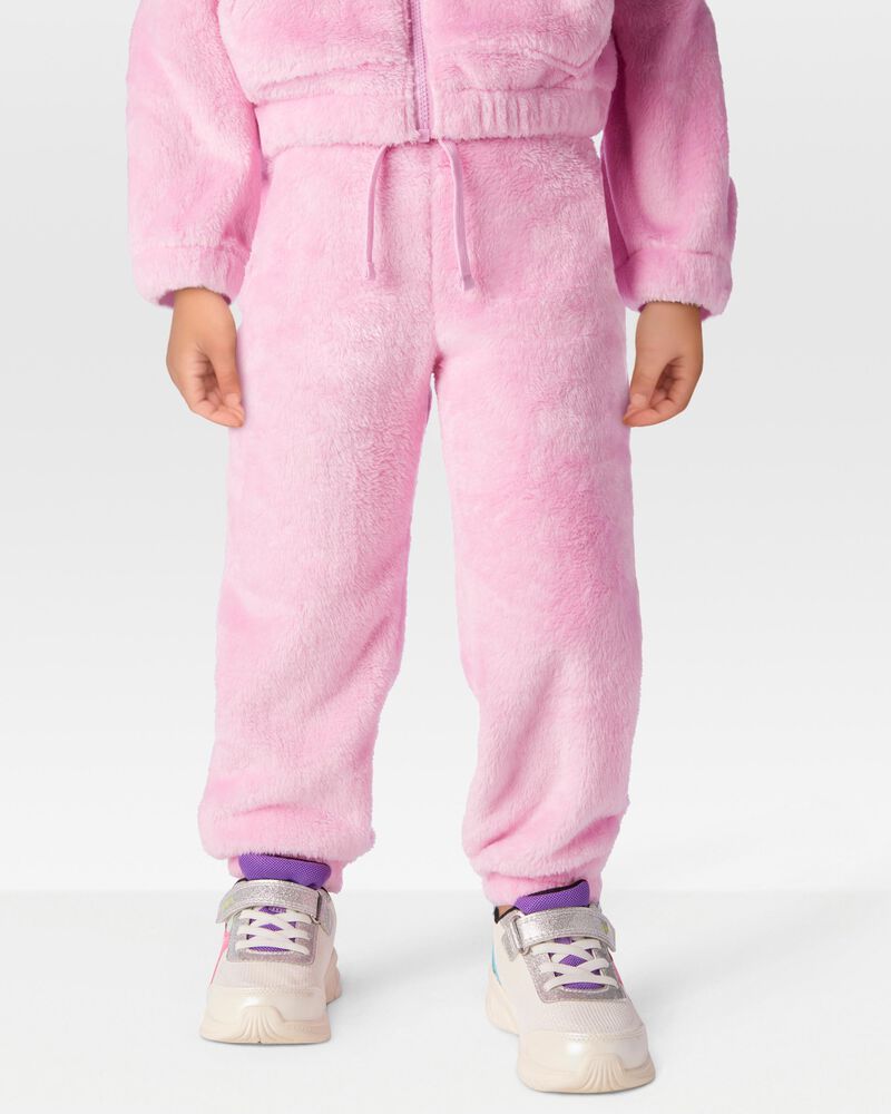 Toddler Velour Joggers - Pink, image 1 of 6 slides