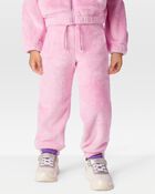 Toddler Velour Joggers - Pink, image 1 of 6 slides