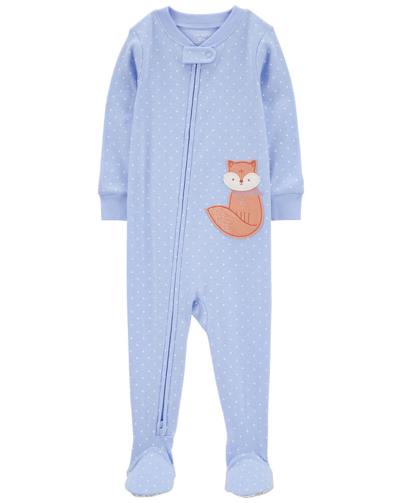 Baby 1-Piece Fox 100% Snug Fit Cotton Footie Pajamas, image 1 of 5 slides