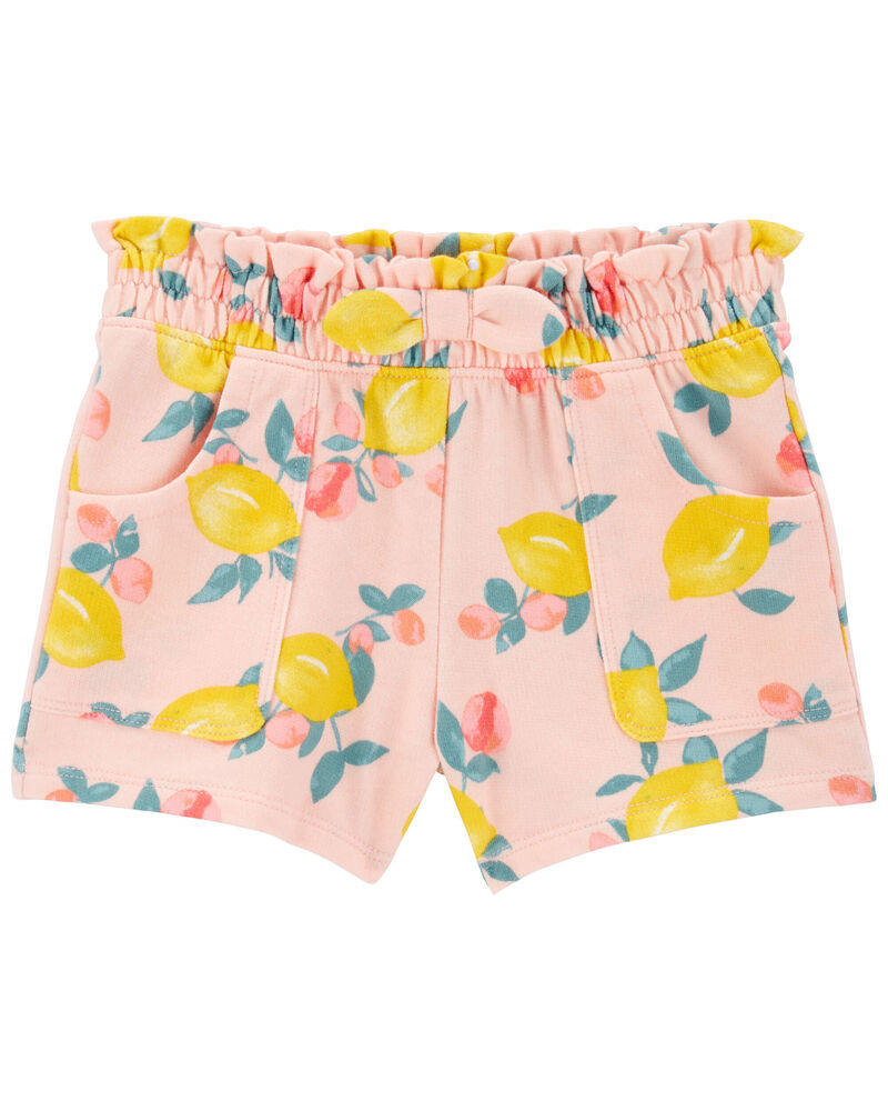 Toddler Lemon Print Pull-On Shorts, image 1 of 2 slides