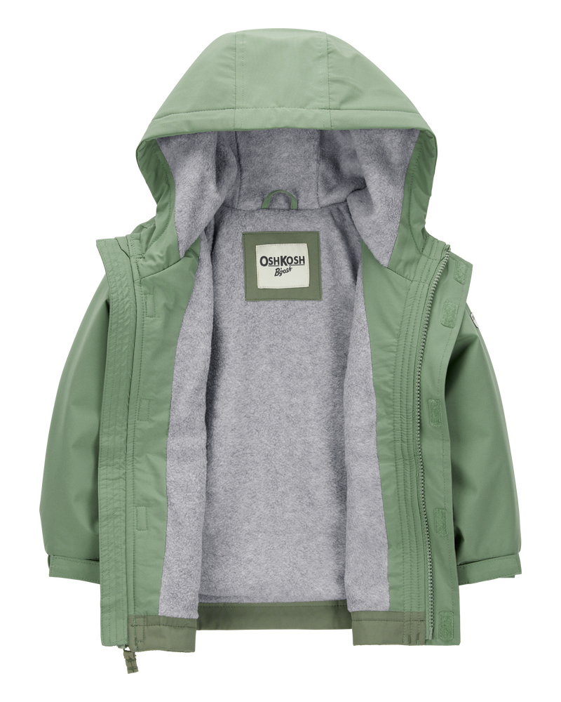 Baby Boy Midweight Color Block Jacket - Green, image 2 of 3 slides