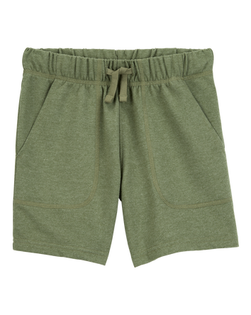 Boys Pull-On French Terry Shorts - Green, 