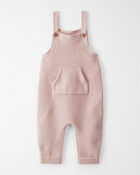 Baby Organic Cotton Sweater Knit Overalls in Perfect Pink
, image 2 of 6 slides