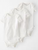 Light Cream - Baby 3-Pack Organic Cotton Rib Bodysuits