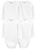 White - Baby 4-Pack Long-Sleeve Original Bodysuits