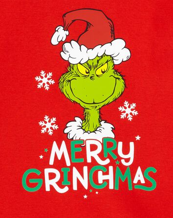 Kid 2-Piece Christmas Grinch Cotton & Fleece Pajamas, 