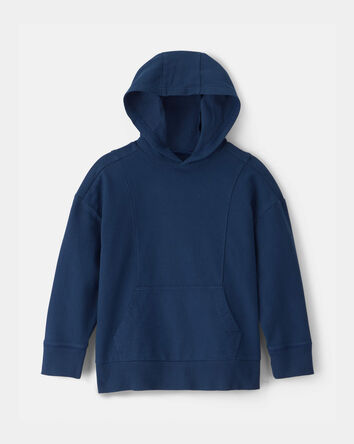 Boys French Terry Hoodie - Navy Blue, 