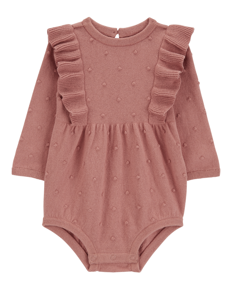 Baby Long-Sleeve Flutter Bodysuit, image 1 of 3 slides