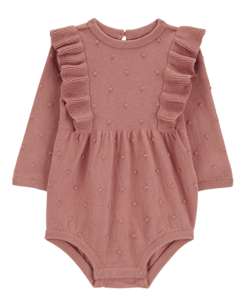 Baby Long-Sleeve Flutter Bodysuit, 