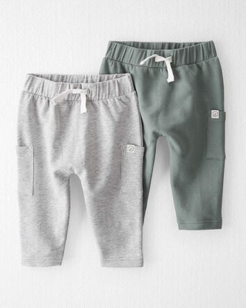 Baby 2-Pack Organic Cotton Pants, 