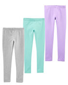 Kid 3-Pack Full-Length Leggings Set, image 1 of 4 slides