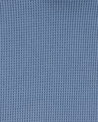 Baby Waffle Knit Hooded Pullover - Blue, image 2 of 3 slides
