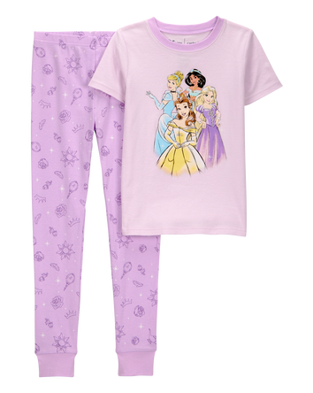 Kid Disney Princess Snug Fit Cotton 2-Piece Pajamas - Purple, 