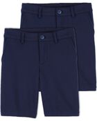 Kid 2-Pack Stretch  Uniform Chino Shorts, image 1 of 4 slides