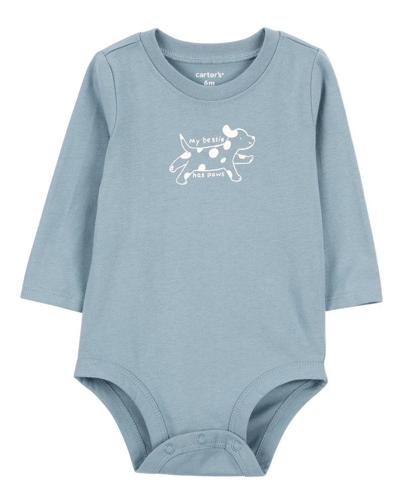 Baby My Bestie Has Paws Dog Collectible Bodysuit, image 1 of 3 slides