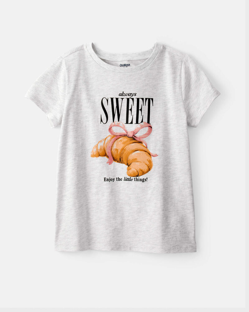 Girls Always Sweet Short-Sleeve Graphic Tee - Grey, image 1 of 3 slides