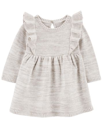 Baby Long-Sleeve Sweater Dress, 