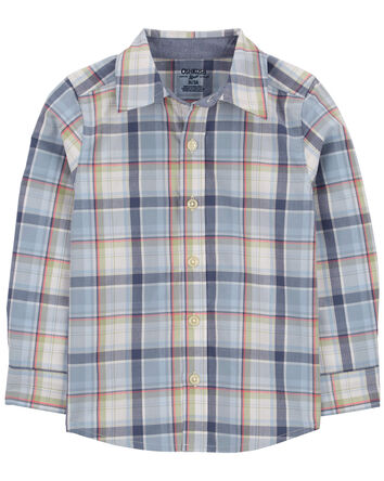 Toddler Plaid Button-Front Shirt, 