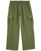Kid Pull-On French Terry Cargo Pants, image 1 of 5 slides