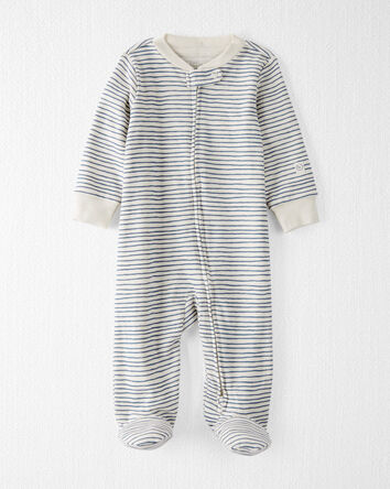 Organic Cotton Sleep & Play Pajamas in Stripes, 