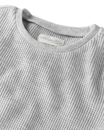 Toddler 3-Pack Waffle Knit Tops Made With Organic Cotton, 