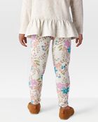 Kid 2-Piece Butterfly Peplum Top & Leggings Set, image 7 of 8 slides