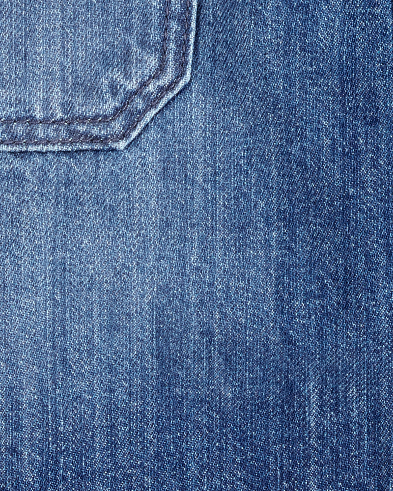 Kid Icon Denim Skirt - Blue, image 2 of 3 slides