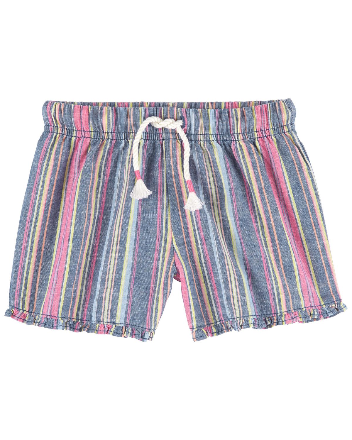 Multi Baby Striped Drawstring Sun Shorts