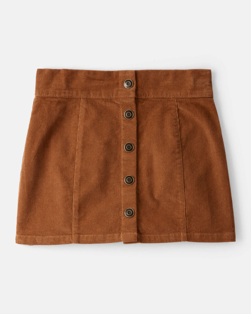 Girls Western Corduroy Skirt - Brown, image 1 of 3 slides