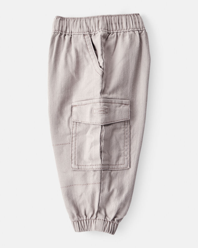 Baby Boy Cotton Fashion Cargo Pants - Grey, image 3 of 5 slides