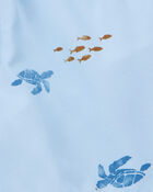 Toddler Boy Sea Creatures Swim Trunks - Blue, image 3 of 4 slides