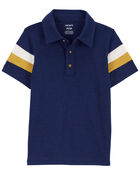 Baby 2-Piece Striped Polo Shirt & Pull-On All Terrain Shorts Set, image 5 of 6 slides