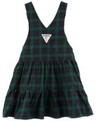 Toddler Plaid Jumper Dress, image 2 of 4 slides