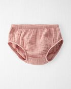 Baby Organic Cotton Gauze Dress in Pink, image 3 of 6 slides