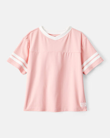 Girls Short-Sleeve Jersey Top - Pink, 