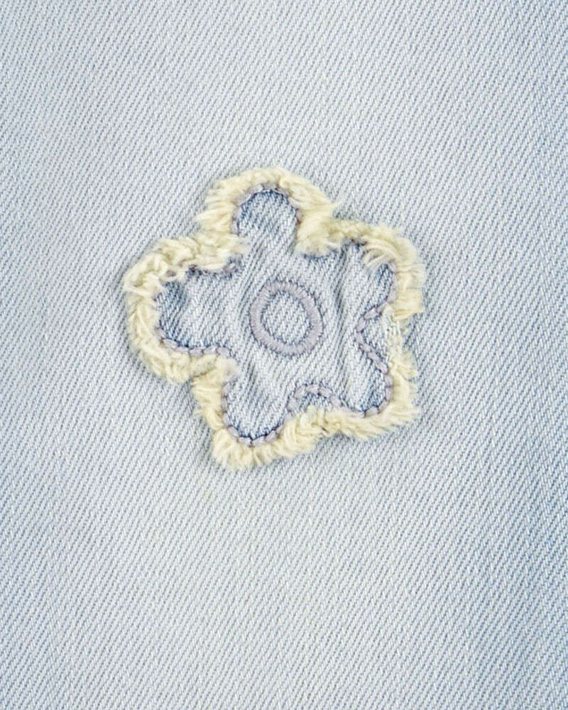 Toddler Patch Floral Iconic Denim Flare Jeans, image 3 of 3 slides