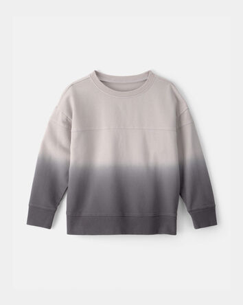 Boys Ombre French Terry Pullover Sweatshirt - Grey, 