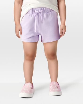 Toddler Pull-On French Terry Shorts - Purple, 