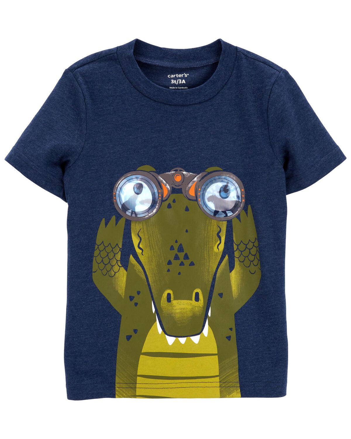 Navy Toddler Alligator Graphic Tee