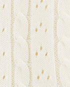 Baby Pointelle Button-Front Sweater Knit Cardigan, image 2 of 4 slides