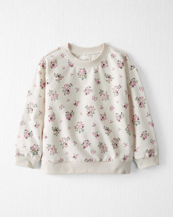 Toddler Organic Cotton Pullover in Wildberry Bouquet, 
