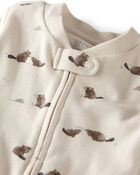 Baby Organic Cotton Sleep & Play Pajamas in Beavers' Creek Print, image 2 of 5 slides