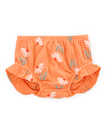 Baby Girl 3-Piece Floral  Outfit Set - Orange/White, 