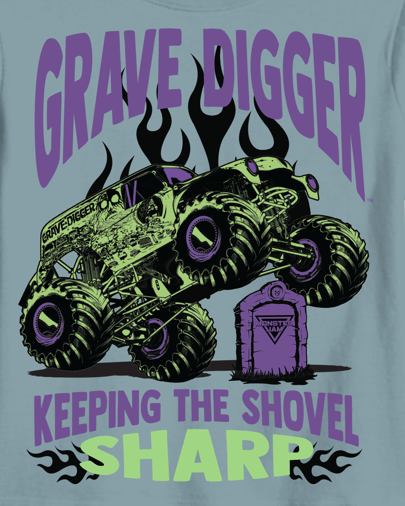 Toddler Monster Jam™ Grave Digger Short-Sleeve Graphic Tee - Blue, image 2 of 2 slides