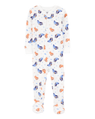 Baby Bluey Snug Fit Cotton Footie 1-Piece Pajamas, image 1 of 3 slides