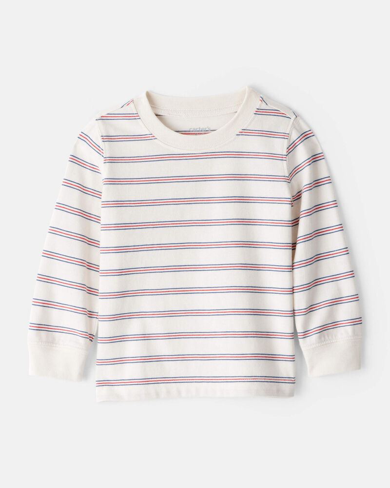 Baby Boy Striped Long-Sleeve Tee, image 1 of 3 slides