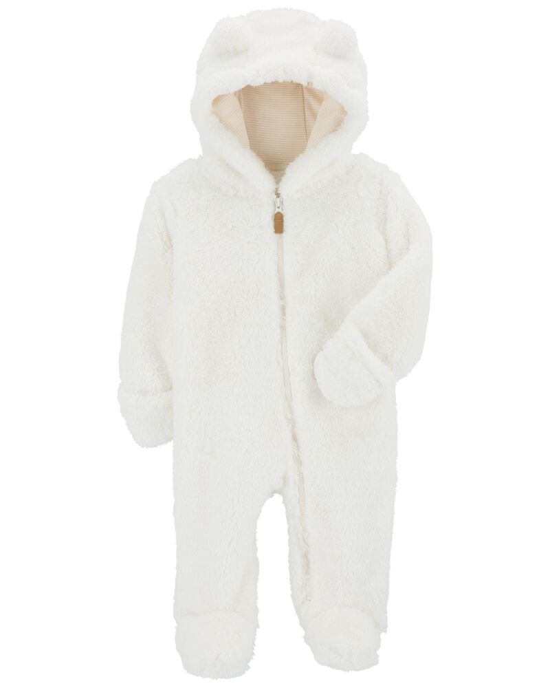 Baby Hooded Quilted Jumpsuit, image 2 of 4 slides